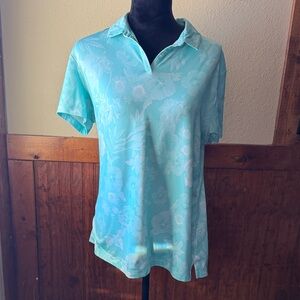 Nike Floral Aqua Polo